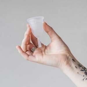 Mooncup Menstrual Cup in Hand