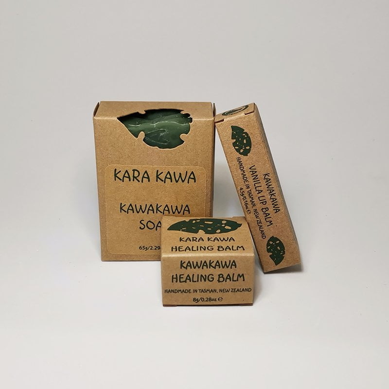Itty-Bitty Gift Box with three New Zealand made kawakawa skincare products